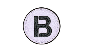 "B" letter leather pin