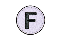 Load image into Gallery viewer, &quot;F&quot; letter leather pin