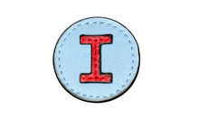 Load image into Gallery viewer, &quot;I&quot; letter leather pin
