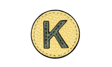 Load image into Gallery viewer, &quot;K&quot; letter leather pin