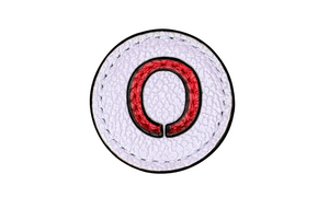 "O" letter leather pin