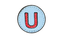 Load image into Gallery viewer, &quot;U&quot; letter leather pin