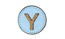 Load image into Gallery viewer, &quot;Y&quot; letter leather pin