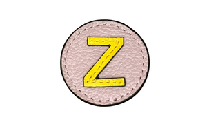 "Z" letter leather pin