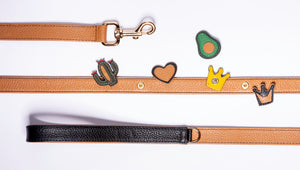 Signature Dog Leash - Brown Leather